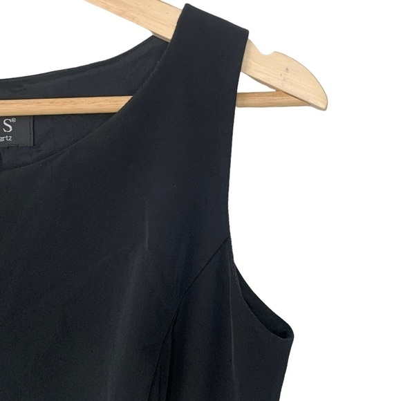 A.B.S. By Allen Schwartz Side Zippers Sleeveless Bodycon Mini Dress Black Sz 10 - Picture 4 of 11